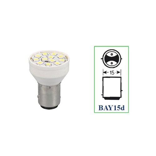 Lâmpada LED Autopoli Branco 24V BAY15D (1034) 10 Unidades