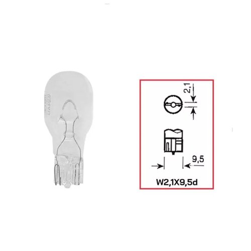Lâmpada Hella Super Pingão 12V 16W W2,1X9,5d