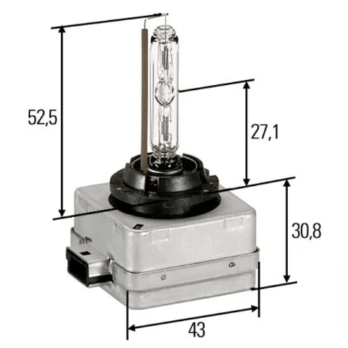 Lâmpada Gás Xenon Hella D1S 35W 12V/24V 4300K