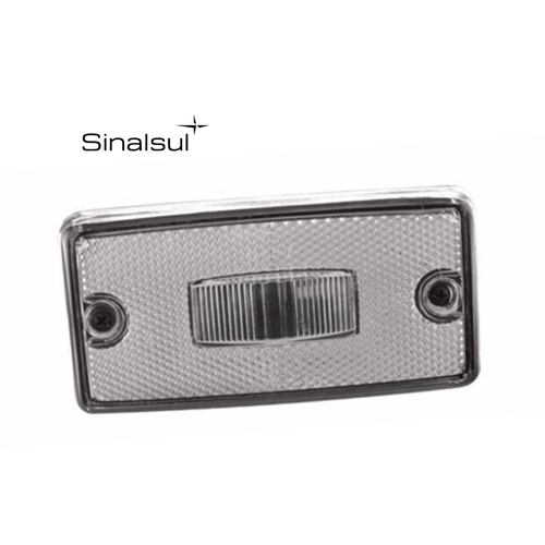 Lanterna Lateral Refletiva  LED Bivolt Acrílico Cristal