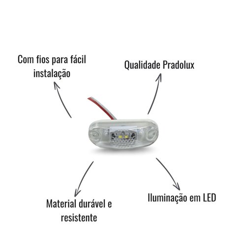 Lanterna de Placa LED Pradolux Cristal com Fios