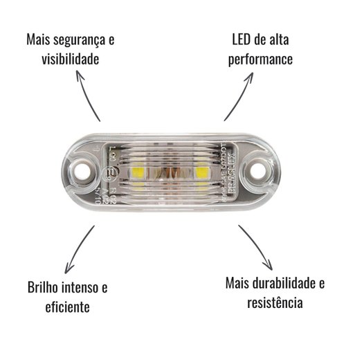 Lanterna Delimitadora LED Braslux C/Conector Cristal