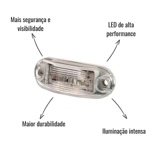 Lanterna Delimitadora LED Braslux C/Fios Cristal