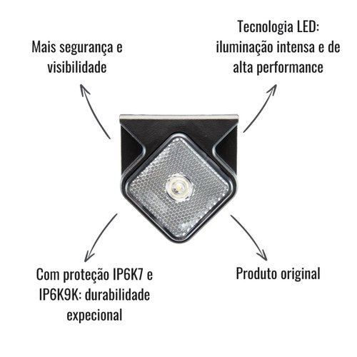 Lanterna Delimitadora LED Braslux Cristal Original Guerra