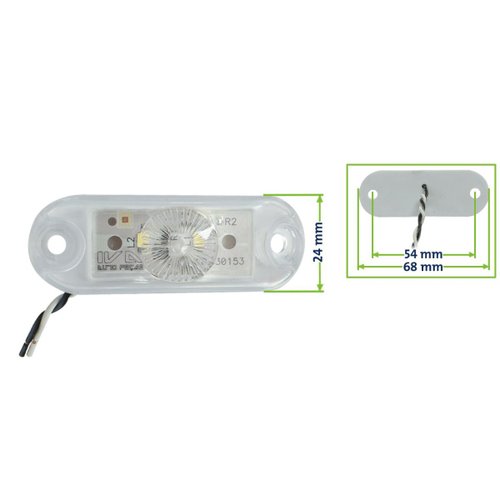 Lanterna Delimitadora de Placa LED Iva Cristal Bivolt