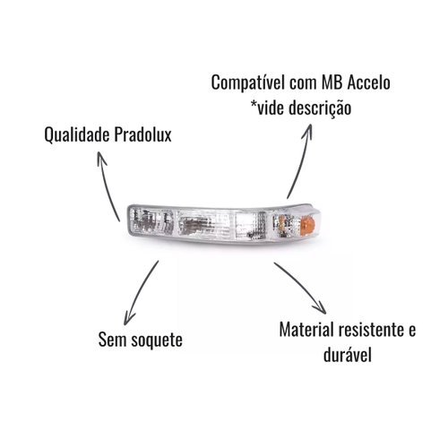 Lanterna Delimitadora Pradolux Esquerdo Cristal MB Accelo