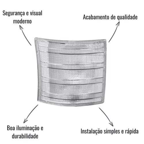 Lanterna Dianteira Direcional GF Direito Cristal MB 709 912