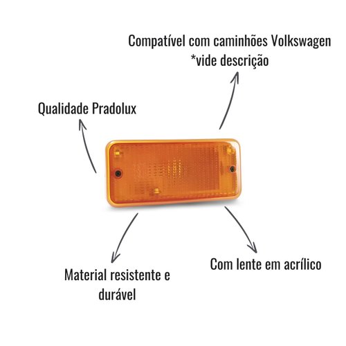 Lanterna Direcional Pradolux Amarelo para Volkswagen