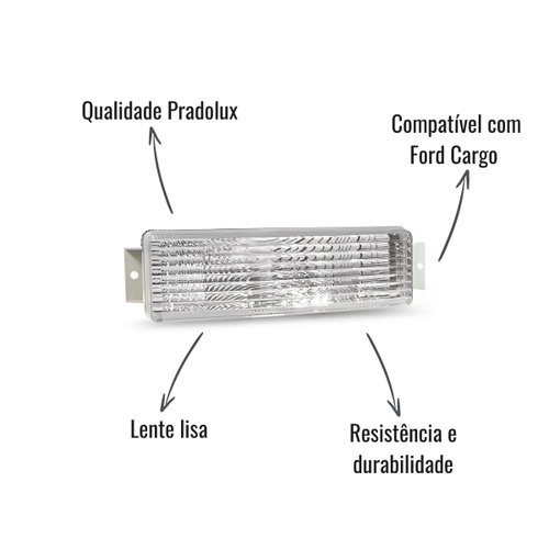 Lanterna Direcional Pradolux LE Lisa Cristal para Ford Cargo