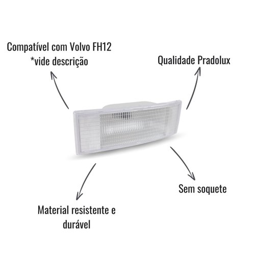 Lanterna Direcional Pradolux S/Soquete para Volvo FH12
