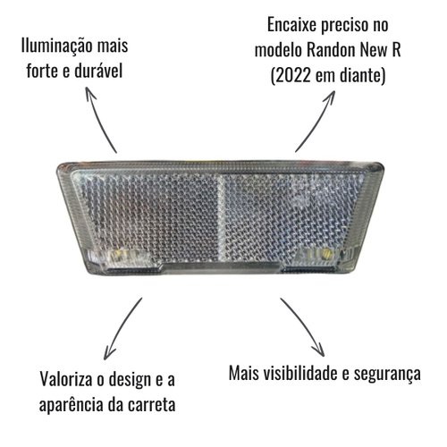 Lanterna Frontal LED Cristal Randon New R 2022 em Diante