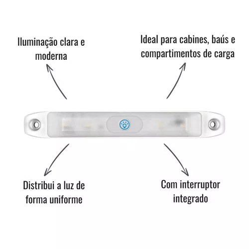 Lanterna Interna LED Sinalsul Cristal Bivolt Com Interruptor