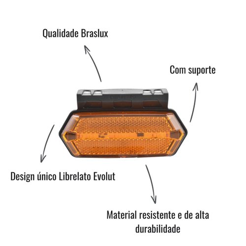 Lanterna Lateral Braslux C/Suporte Librelato Evolut 8 Unid