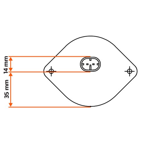 Lanterna Lateral LED Aspöck Amarela C/Conector Randon