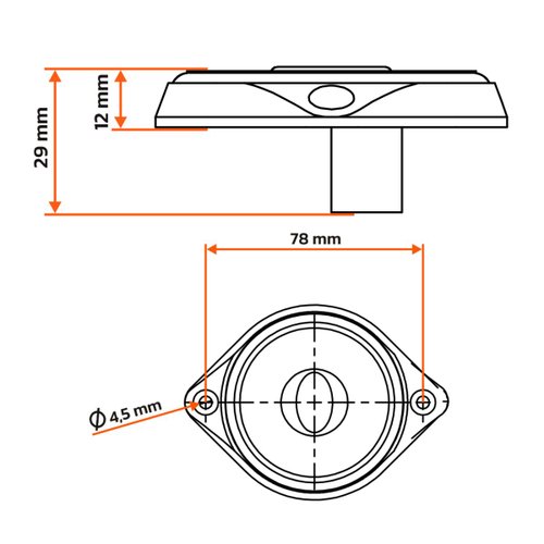 Lanterna Lateral LED Aspöck Amarela C/Conector Randon