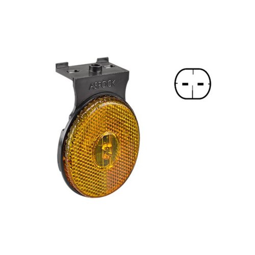 Lanterna Lateral LED Aspöck Amarela C/Suporte Randon