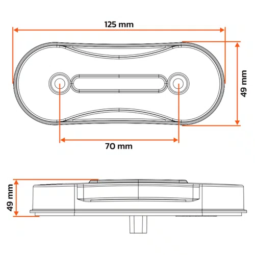 Lanterna Lateral LED Aspöck Sidelight Cristal Facchini