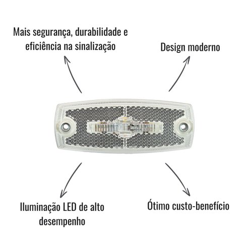 Lanterna Lateral LED Braslux 12/24V Cristal Librelato 8 Unid