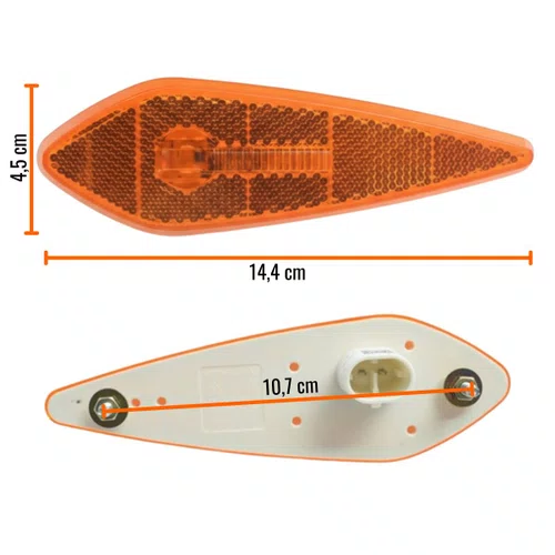 Lanterna Lateral LED Braslux Amarela Noma Titanium