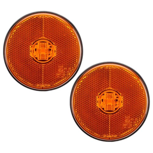 Lanterna Lateral LED Braslux Amarelo Ø 89mm Randon Noma 2 Un