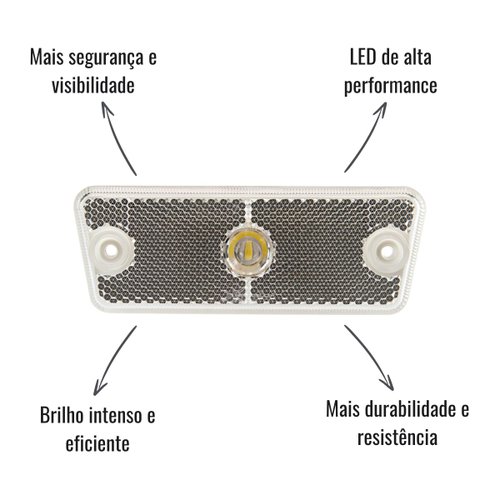 Lanterna Lateral LED Braslux Diamond Cristal para Librelato