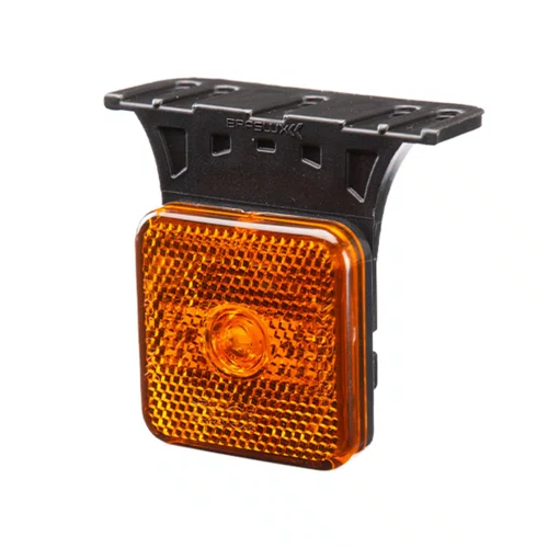 Lanterna Lateral LED Braslux Quadrada Amarela C/Suporte