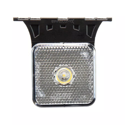 Lanterna Lateral LED Braslux Quadrada Cristal C/Suporte