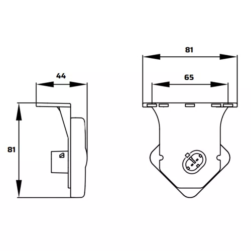 Lanterna Lateral LED Braslux Quadrada Cristal C/Suporte