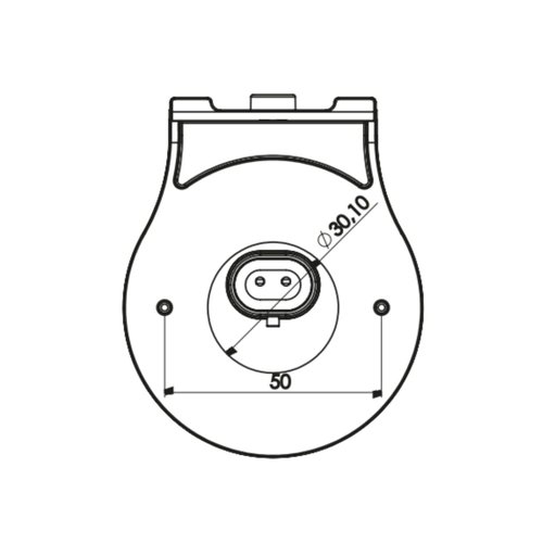 Lanterna Lateral LED Multilight Amarela C/Suporte 65mm