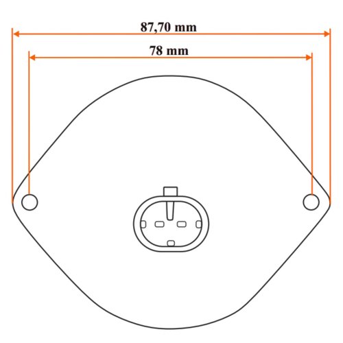 Lanterna Lateral LED Pradolux Amarela 66mm C/Conector Randon