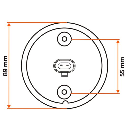 Lanterna Lateral LED Sinalsul 88mm Vermelha Bivolt Conector