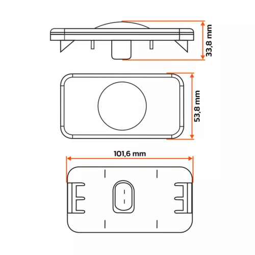 Lanterna Lateral LED Sinalsul Amarela 24V Volvo FH 2015 +