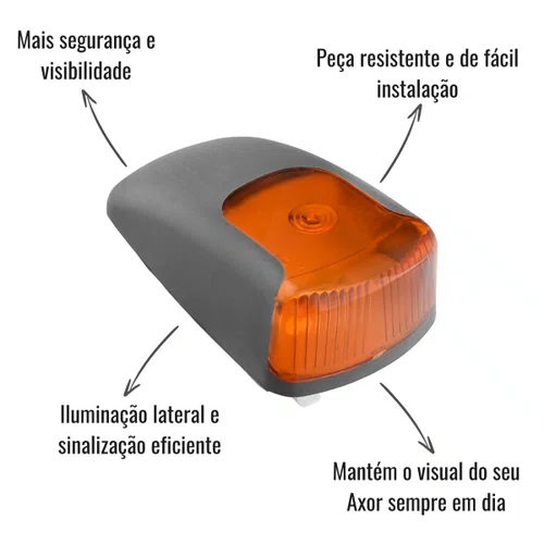 Lanterna Lateral Para-Lama Sinalsul Amarela MB Axor