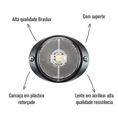 Lanterna Peito Retrorrefletor LED Braslux Cristal Randon