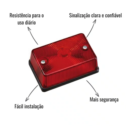 Lanterna Lateral Sinalsul Vermelha Baú Tijolinho