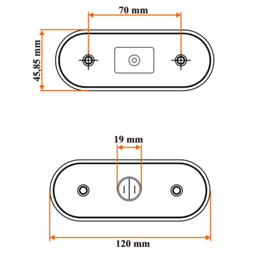 Lanterna Lateral Unipoint Aspöck LED 24V Vermelha Facchini