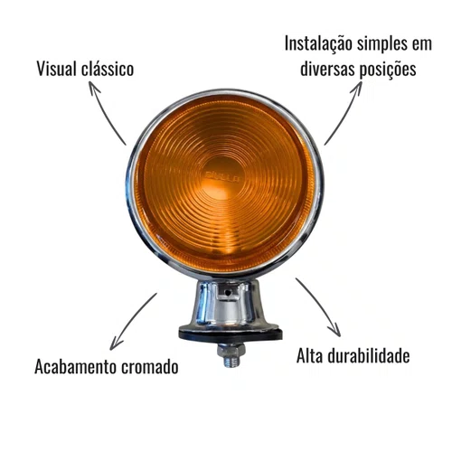 Lanterna Maria Bojuda Foguinho Ciulla Amarela Cromada