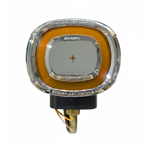 Lanterna Maria Bojuda LED Sinalsul Amarela Anel de Luz