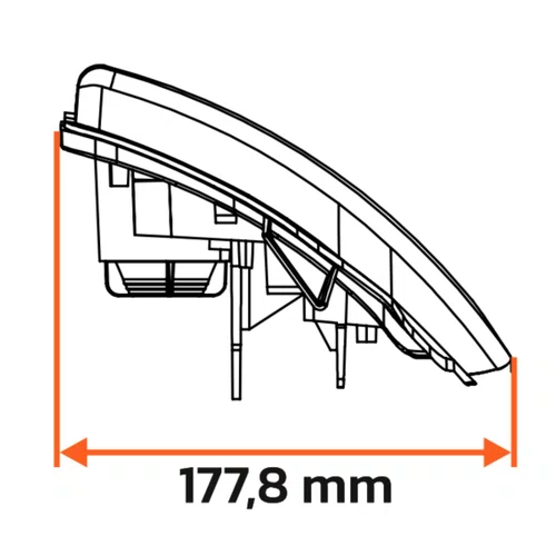 Lanterna Pisca Dianteira LED DRL Gauer LD LE Scania Série 5