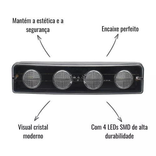 Lanterna Tapa Sol LED Gauer Cristal Scania Série 5