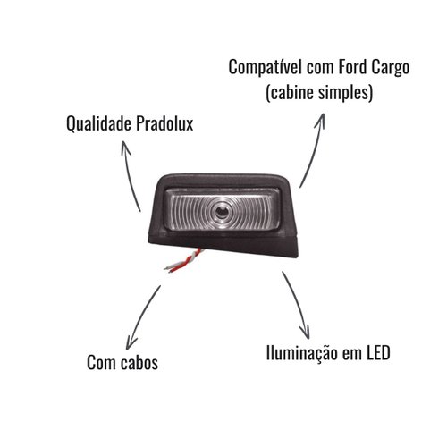 Lanterna Tapa Sol LED Pradolux Lado Direito para Ford Cargo