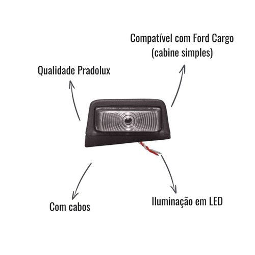 Lanterna Tapa Sol LED Pradolux Lado Esquerdo para Ford Cargo