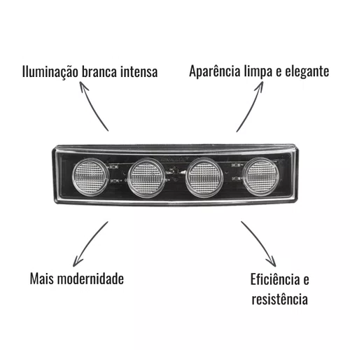 Lanterna Tapa Sol Sinalsul LED 24V Cristal Scania Série 5