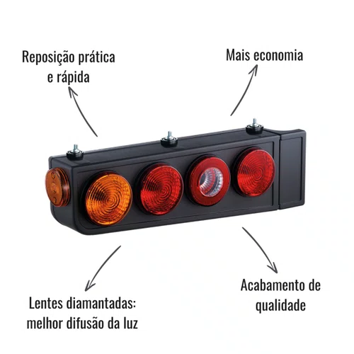 Lanterna Traseira Completa IVA Lado Esquerdo Randon 02-09