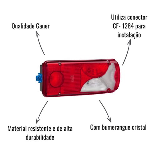 Lanterna Traseira Gauer Direito Scania Série 4 Série 5
