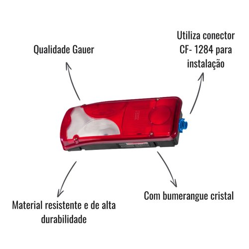 Lanterna Traseira Gauer Esquerdo Scania Série 4 Série 5