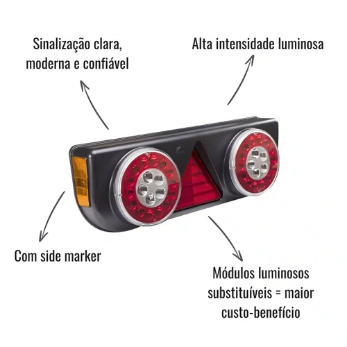 Lanterna Traseira LED Aspöck Braspoint III Direito Facchini