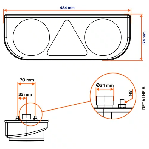 Lanterna Traseira LED Aspöck Braspoint III Direito Facchini