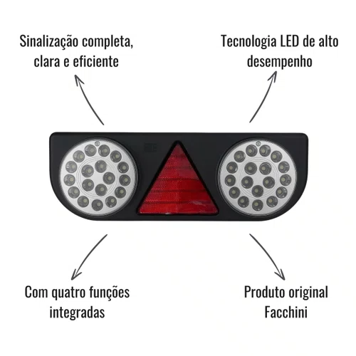 Lanterna Traseira LED Aspöck Braspoint III Esquerdo Facchini
