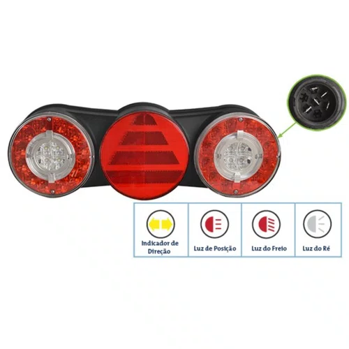 Lanterna Traseira LED Aspöck Braspoint IV Bivolt LE Facchini